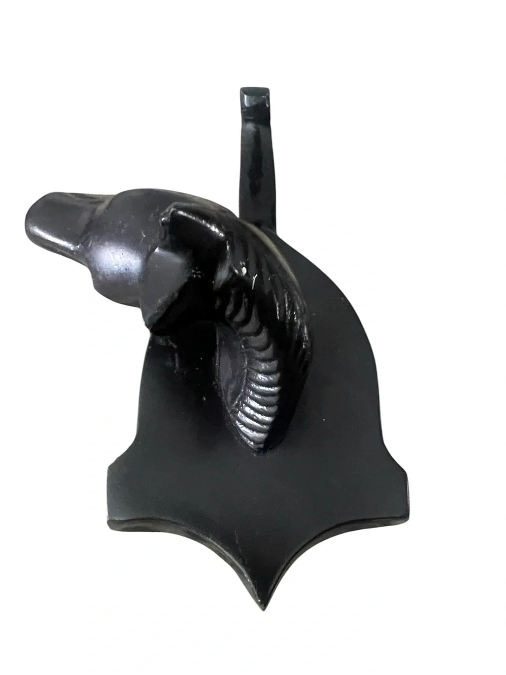 Black Horse Head Wall Hat Towel Hook Sculpture - Decorative Home Wall Decor